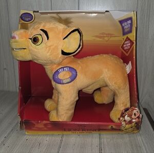 Disney Lion King Simba Talk And Roar Plush Toy Moving Head And Mouth NIB